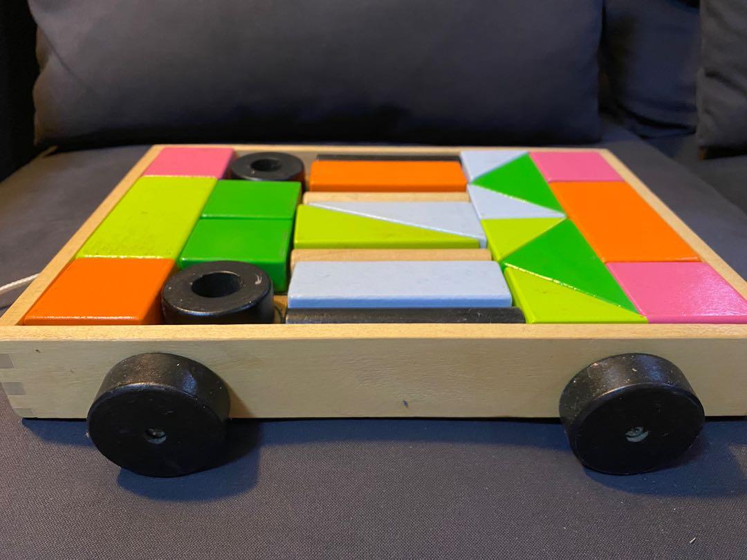 IKEA wooden blocks pullalong, Babies & Kids, Infant Playtime on Carousell