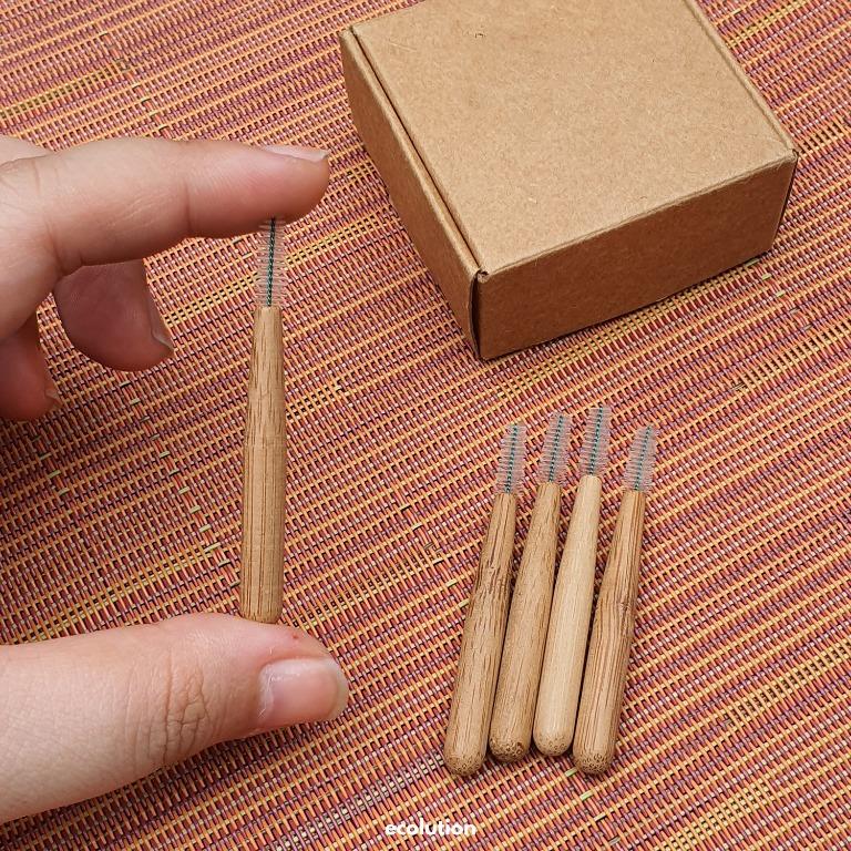 Interdental Bamboo Floss (Category: Oral Care) located in Manila. Submitted by ecolutionph (Listing ID 1122216729, Image 2). Description: - Interdental floss for braces - Reusable- washable floss until it can no longer be used - Soft & flexible- safe on the teeth & gums - Materials: -> Bristles: BPA-free nylon + metal wire -> Handle: bamboo - Size: 2.5 inches - Sold as: 5pcs interdental floss - Packaging: kraft box.