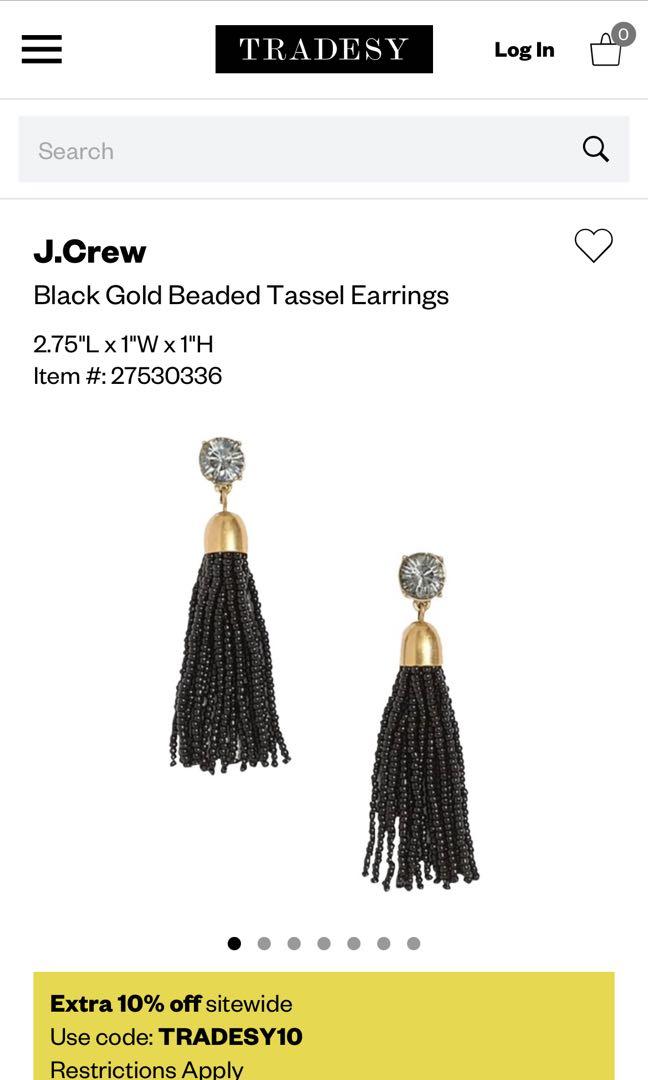 J Crew Beaded Tassel Earrings Women s Fashion Jewelry