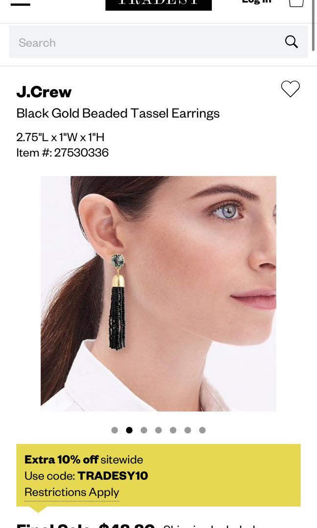 J crew gold tassel earrings best sale