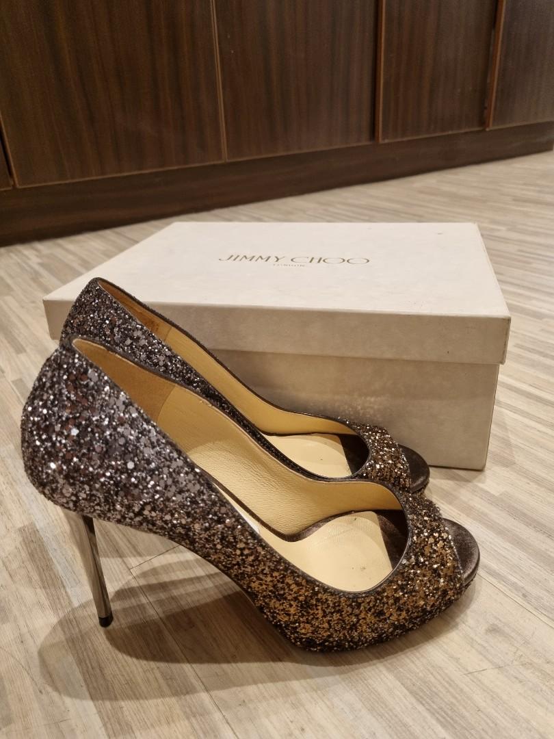 Glitter jimmy choo best sale heels