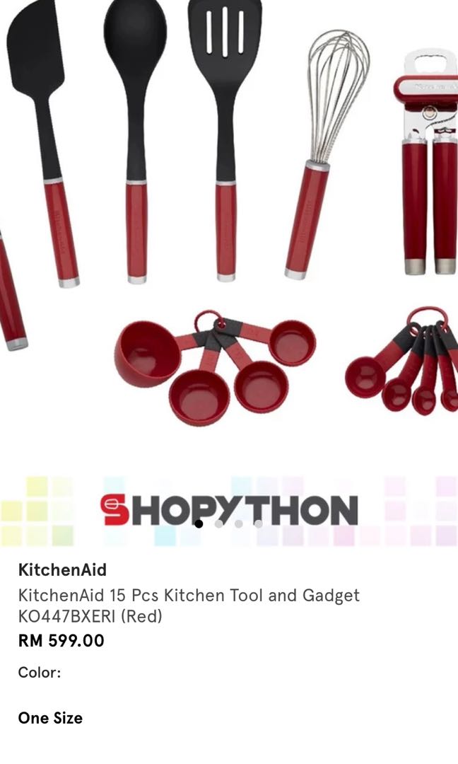 KitchenAid 15-Piece Kitchen Tool & Gadget Set -Black 