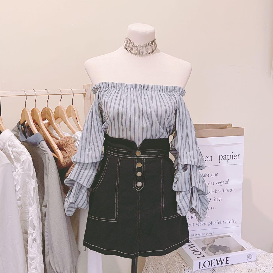 Korean Ruffled Offshie Blouse (Category: Blouses) located in Tiaong. Submitted by pixieapparelph (Listing ID 1122310800, Image 3). Description: .