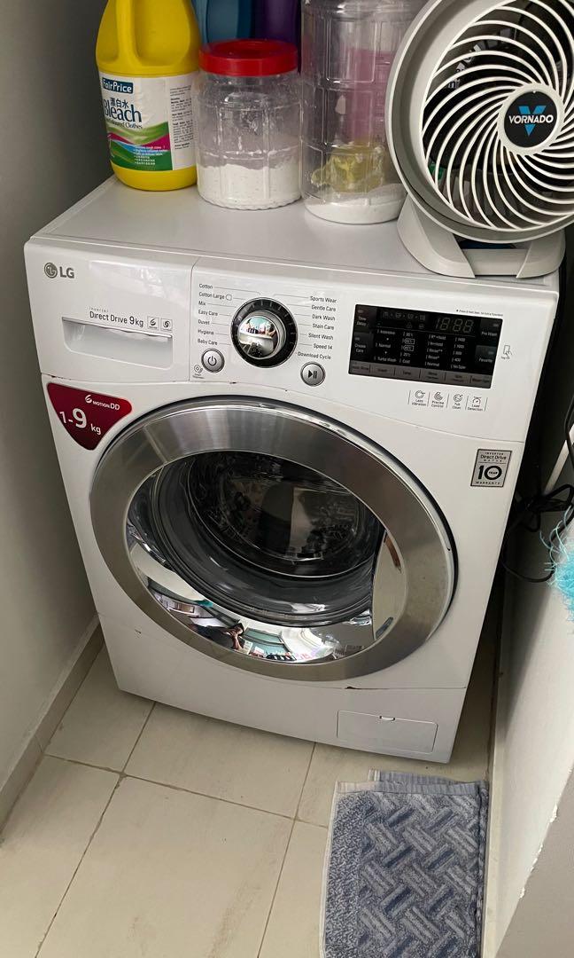 LG Washing Machine Direct Drive 9kg, TV & Home Appliances, Washing