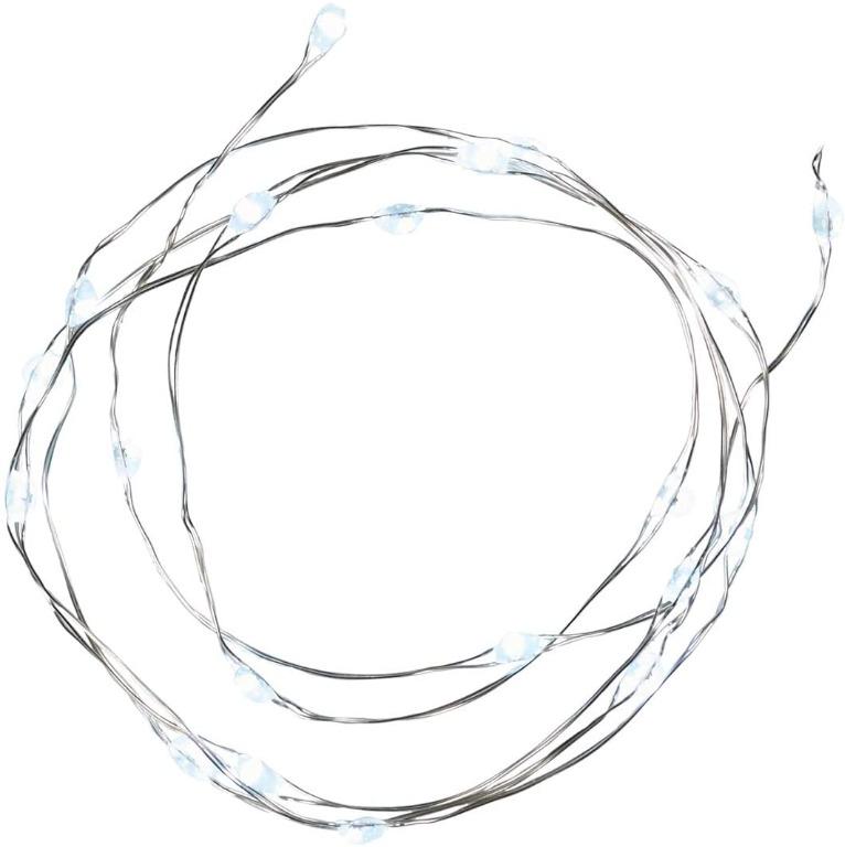 Lights4fun Indoor Fairy Lights with 100 Warm White Micro LEDs on Silver