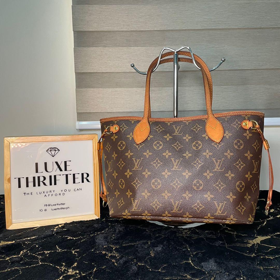 LV neverfull Damier Eben PM, Luxury, Bags & Wallets on Carousell
