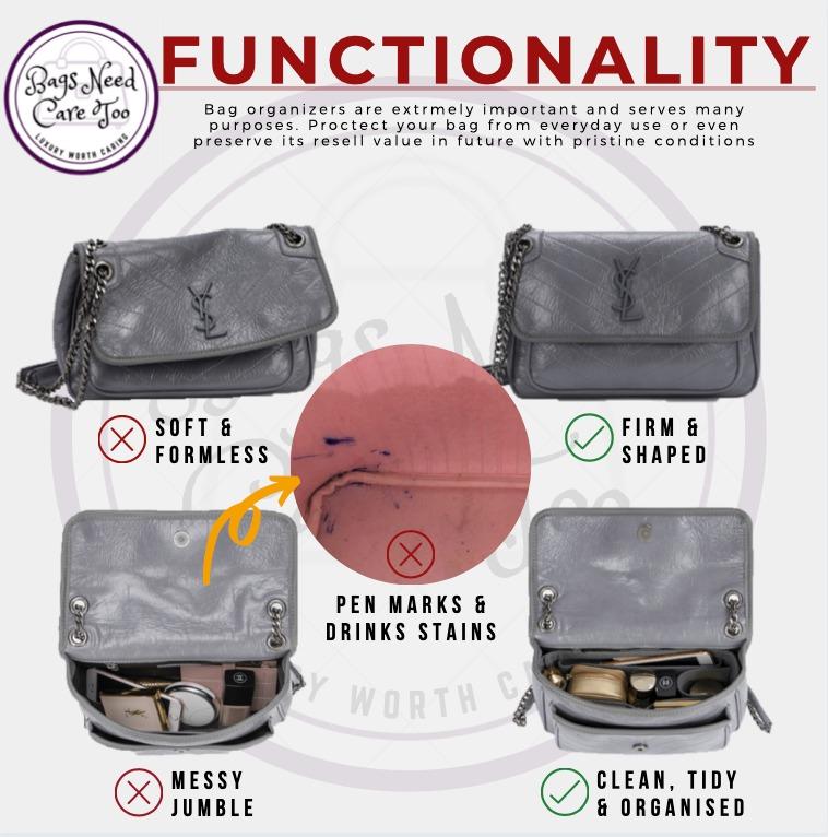 For LV City Keepall Nano Xs Felt Inner Bag Support Shape Easy Storage Bag  Accessory Handbag Insert Organizer Lining