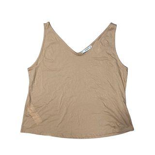 Mango beige loose tank top