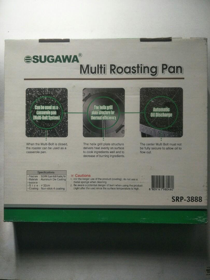 New. Sugawa Multi Roasting Pan. NonStick Coating Helix Grill Plate