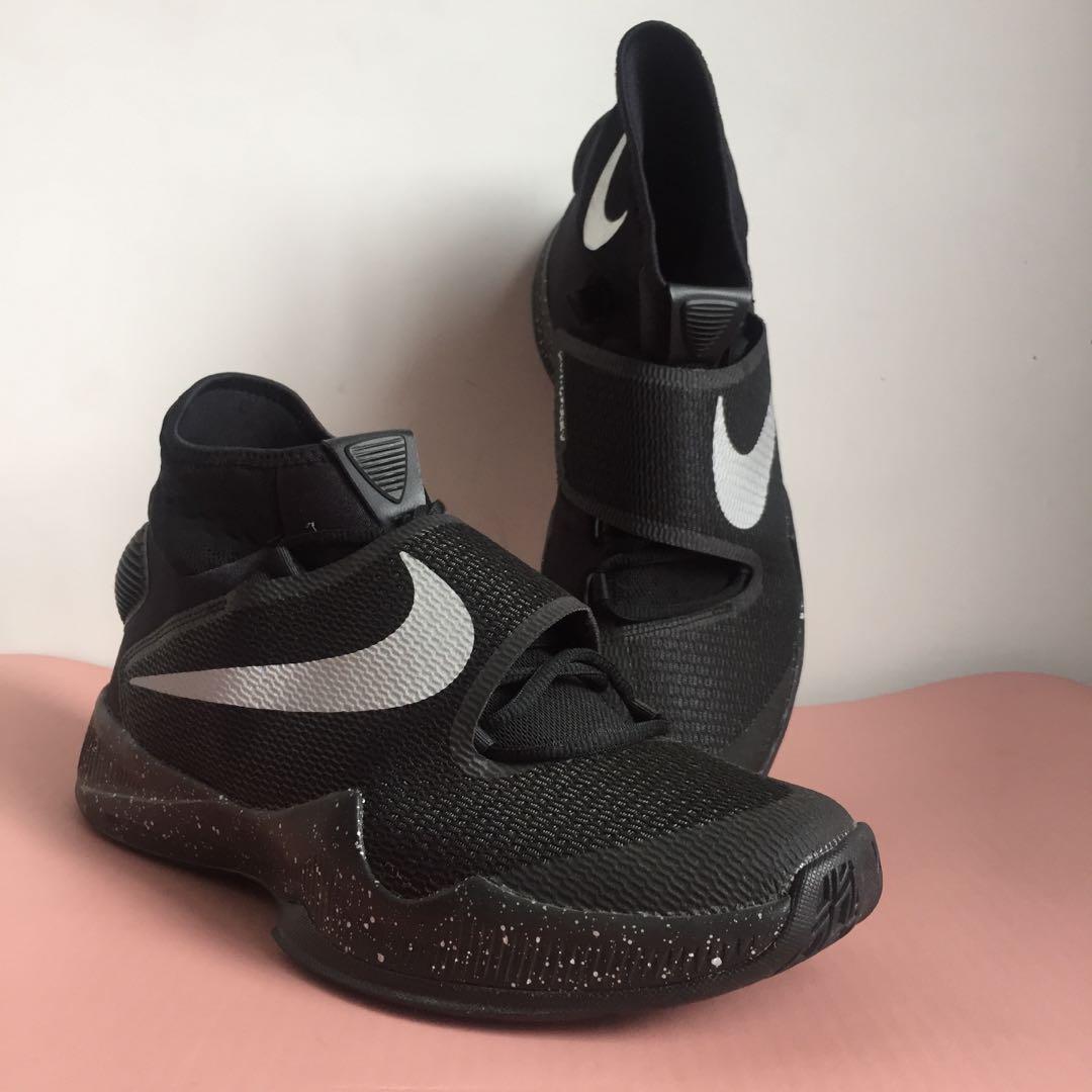 Nike Zoom Triple Black Basketball Shoes, Men's Footwear, Sneakers on