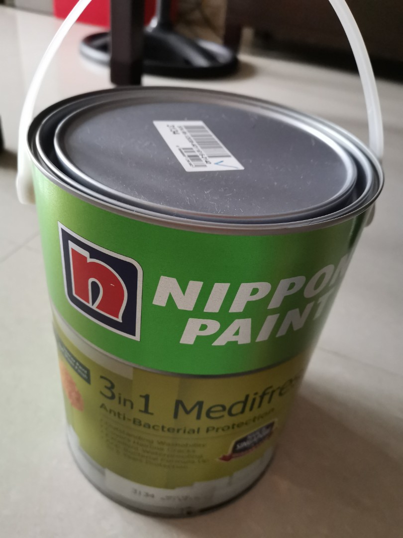 Nippon Paint Medifresh 3in1, White color, 5 Litre, Furniture & Home