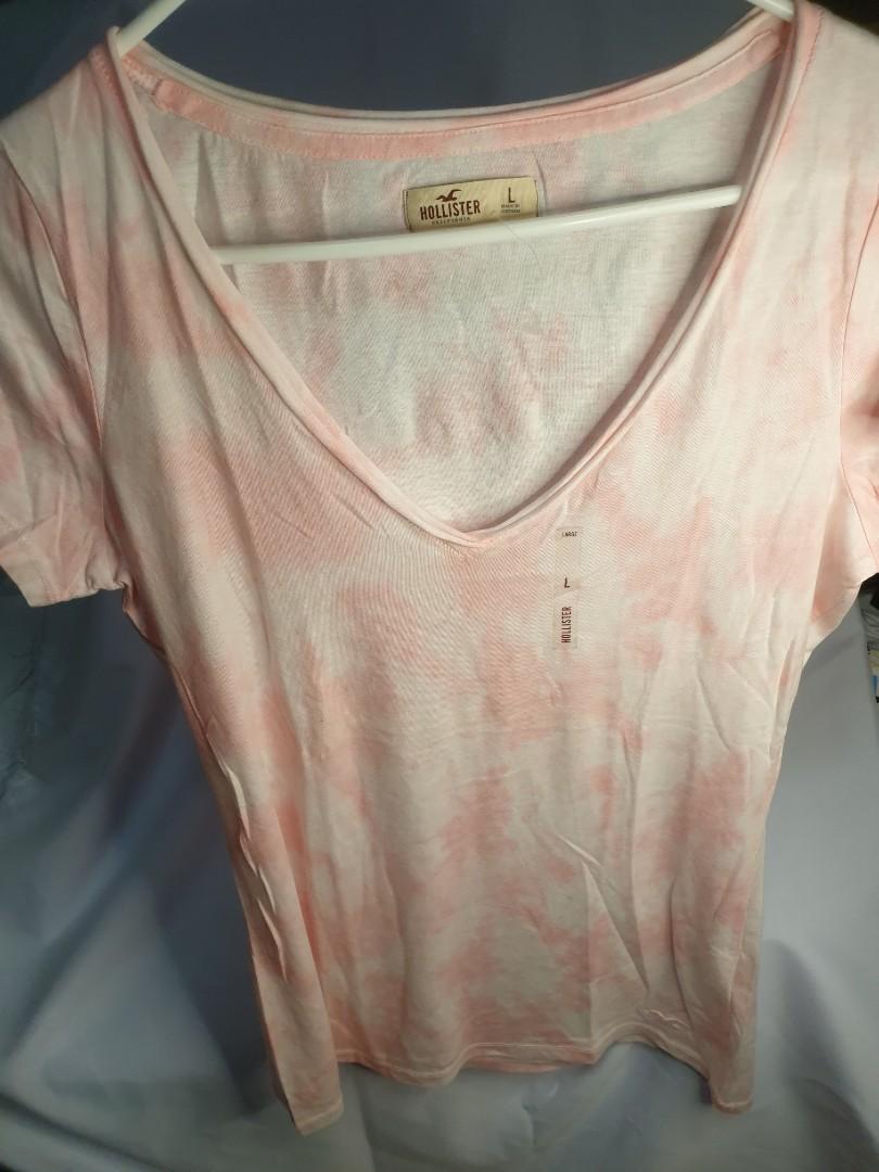 hollister pink tie dye shirt