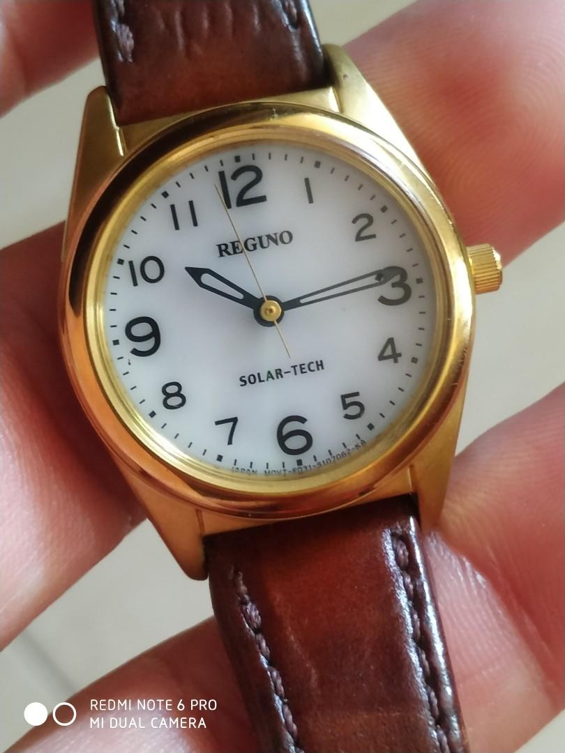 Original Reguno solar powered watch by citizen Women s Fashion
