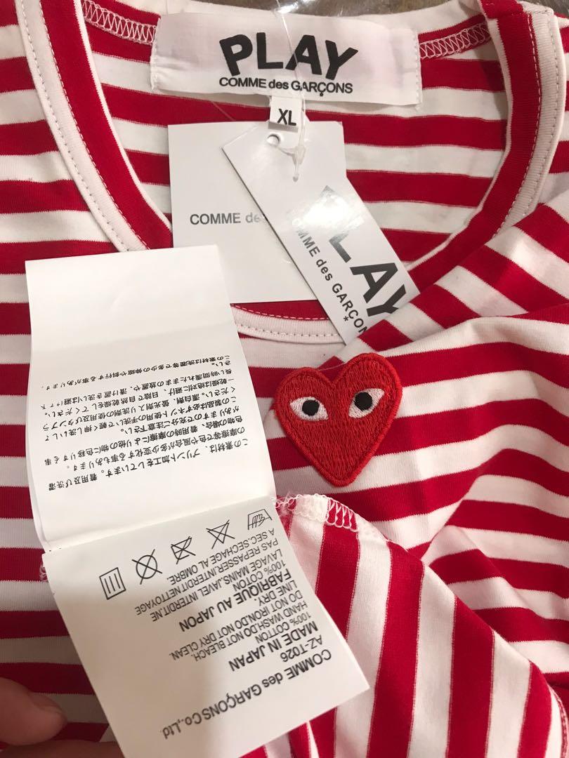 Play Cdg Men S Fashion Tops Sets Tshirts Polo Shirts On Carousell