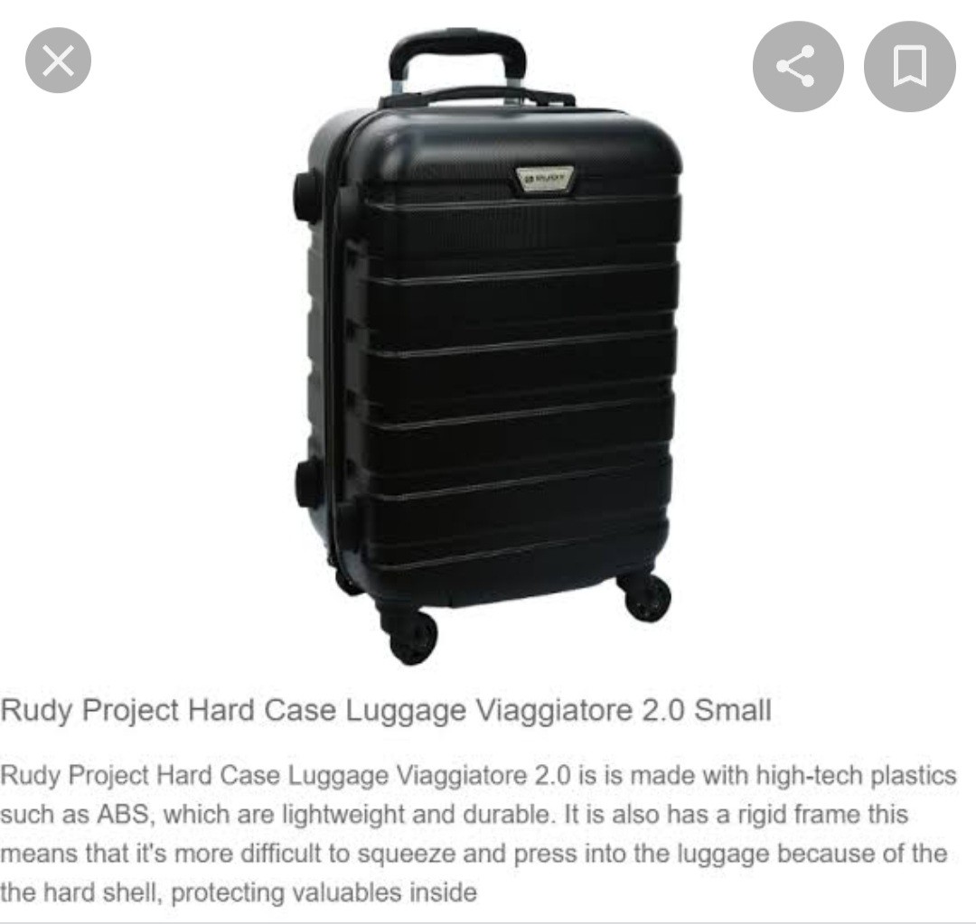 Rudy project Viaggiatore 2.0 small luggage, Hobbies & Toys, Travel ...