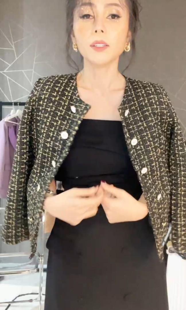 S gorgeous TE10 Black Tweed textured 