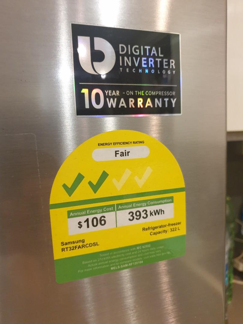 Samsung fridge, Warranty 5 more years, TV & Home Appliances, Kitchen