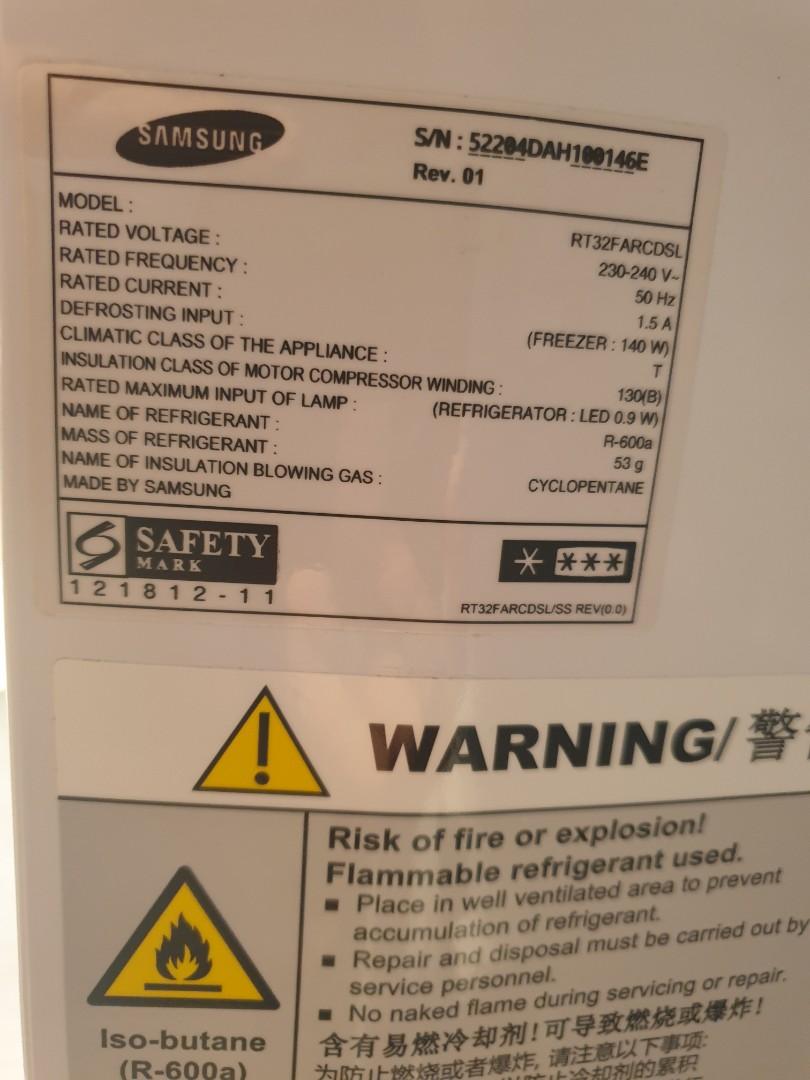 Samsung fridge, Warranty 5 more years, TV & Home Appliances, Kitchen