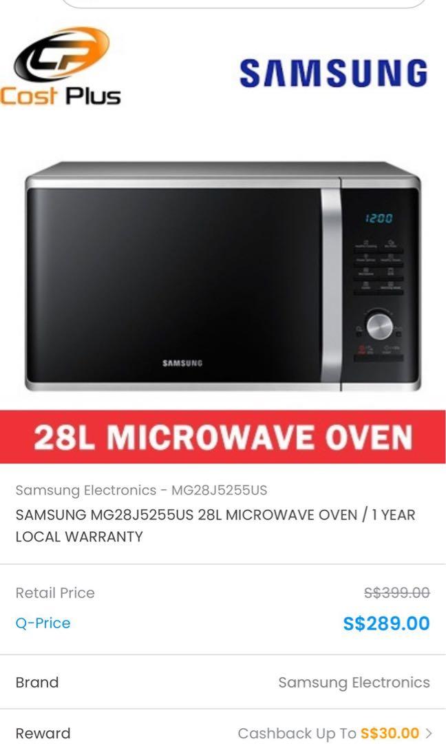 samsung ms28 steam microwave oven