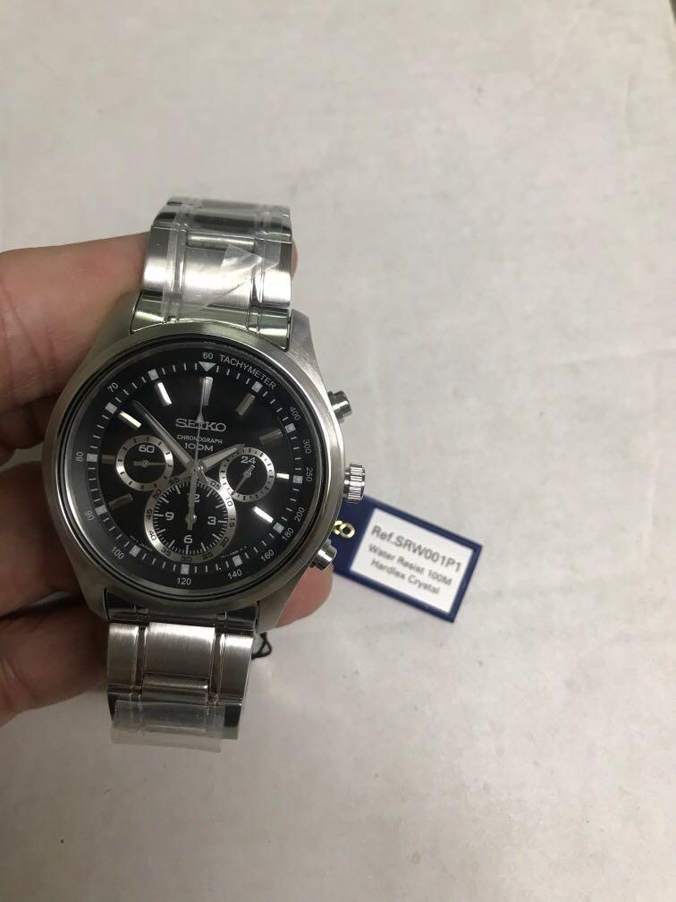 Seiko石英錶計時srw001p1, 男裝, 手錶及配件, 手錶- Carousell