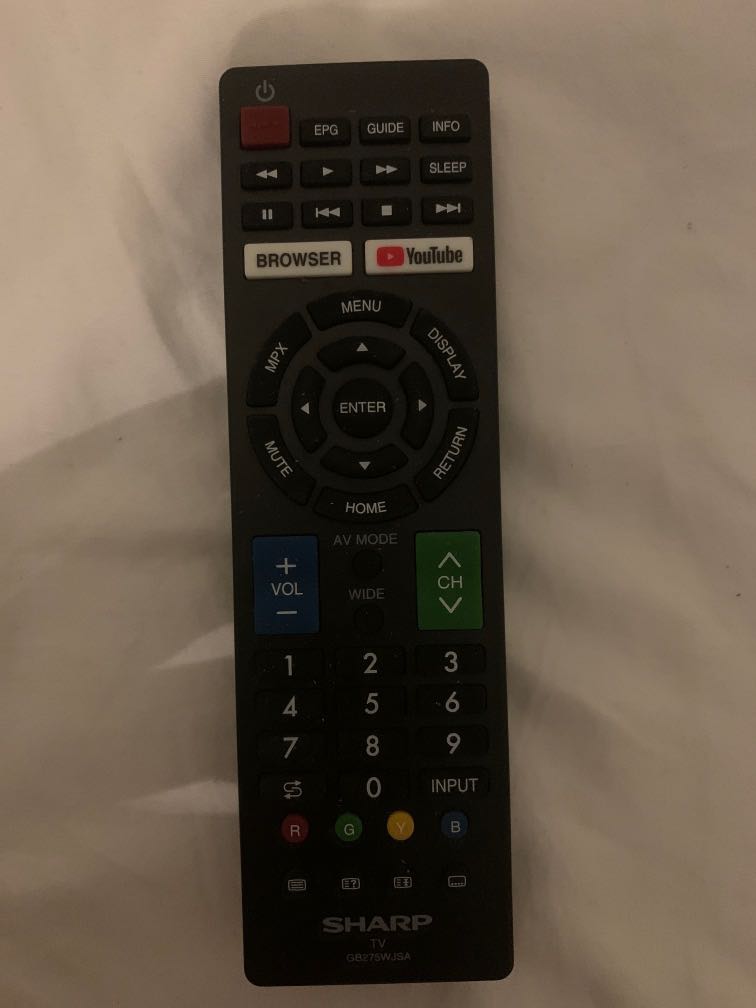 Sharp Aquos Remote Control, TV & Home Appliances, TV & Entertainment, TV Parts & Accessories