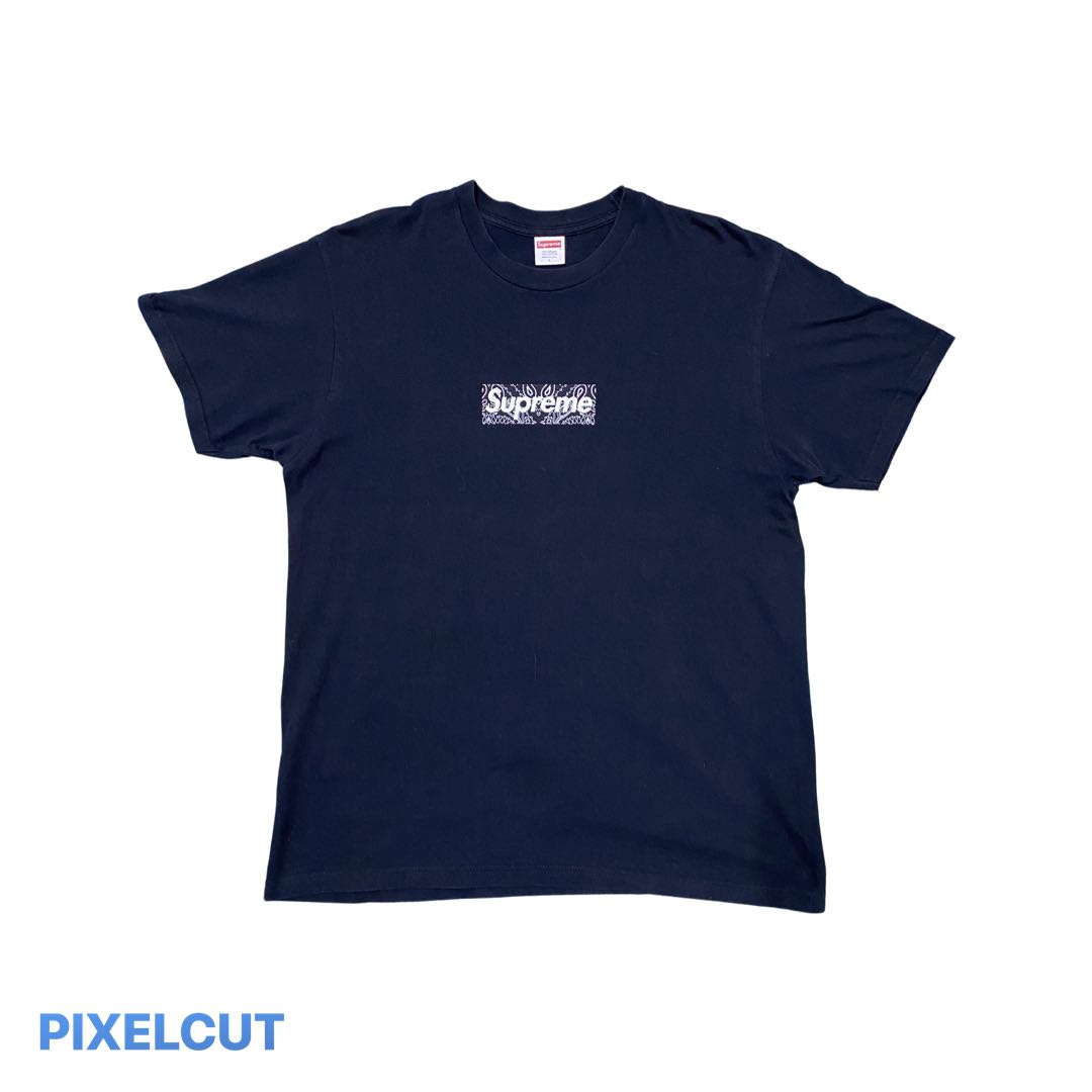 Supreme blue bandana shirt store