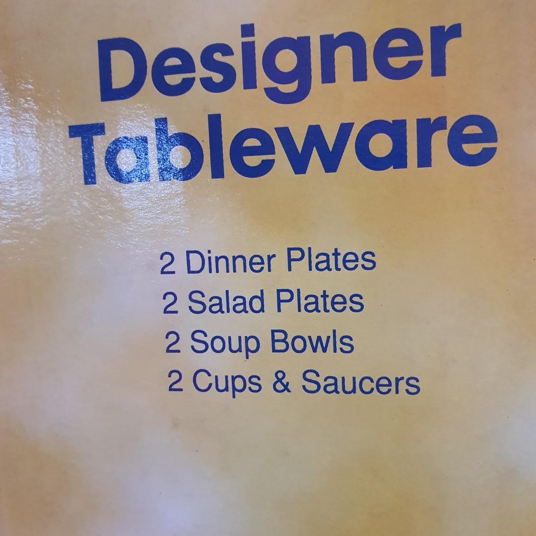 Tableware for 2 (Category: Dinnerware & Cutlery) located in Singapore. Submitted by rarestone_5cc56b (Listing ID 1122226433, Image 3). Description: clearing house. got this as a gift. box is a little old. have not taken out the contents..