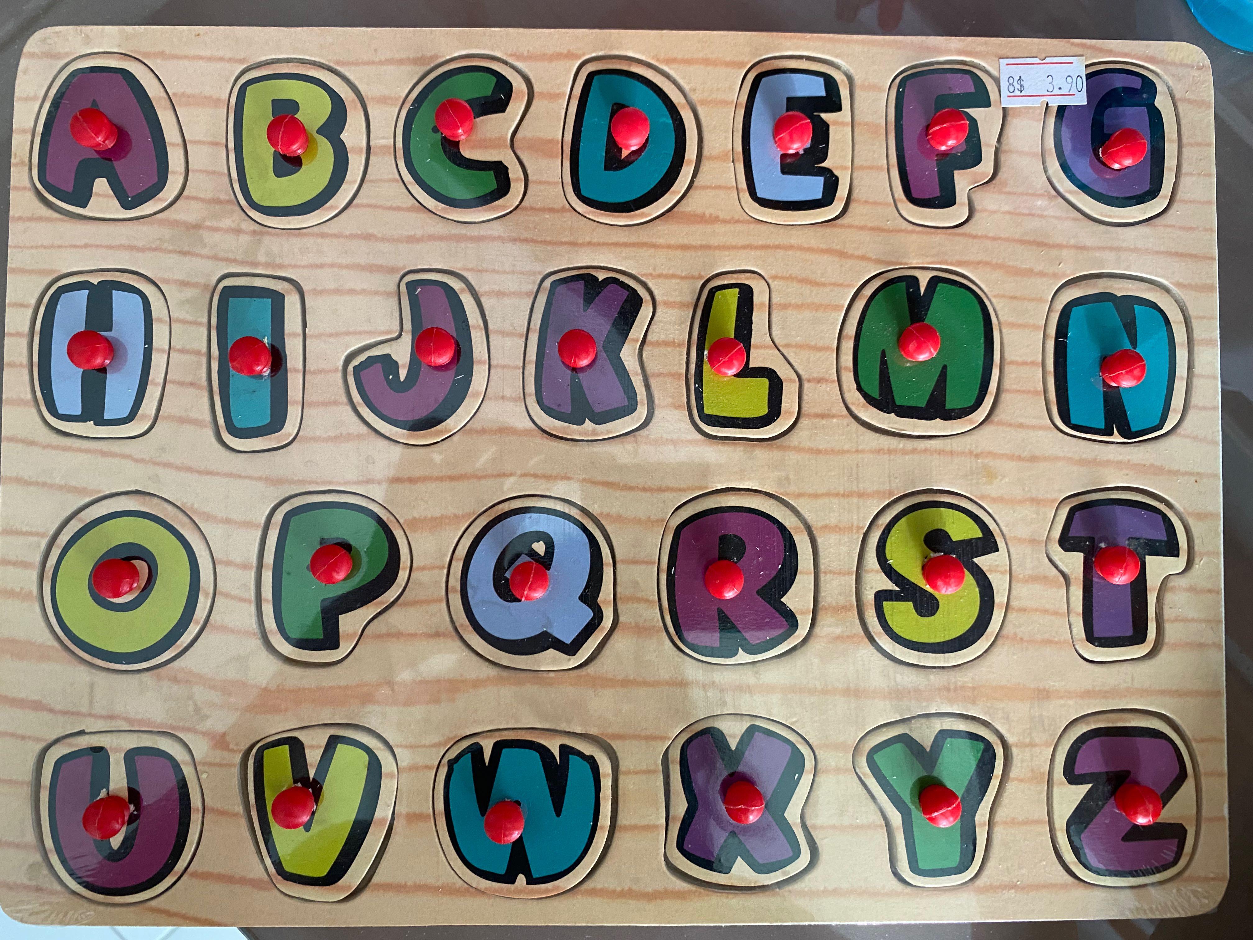 (Set of 2) Toddler Peg Boards (Letters and Numbers), Babies & Kids, Infant Playtime on Carousell