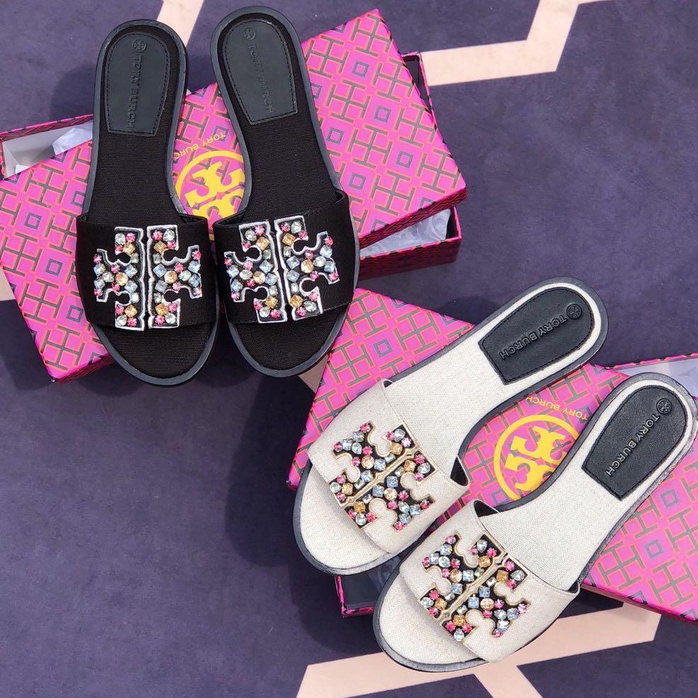 Crystal tory store burch sandals
