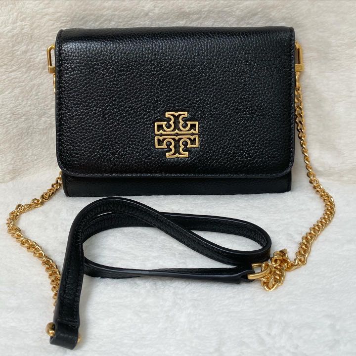 Tory Burch Britten Chain Wallet, Luxury, Bags & Wallets on Carousell