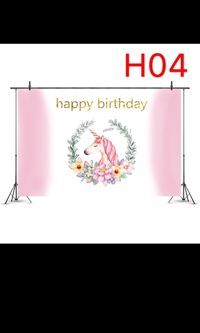 unicorn birthday banner babies kids babies kids fashion on carousell