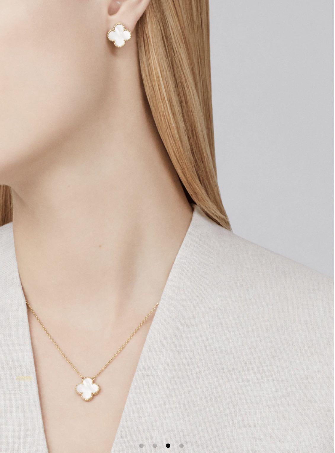 van cleef and arpels alhambra necklace mother of pearl