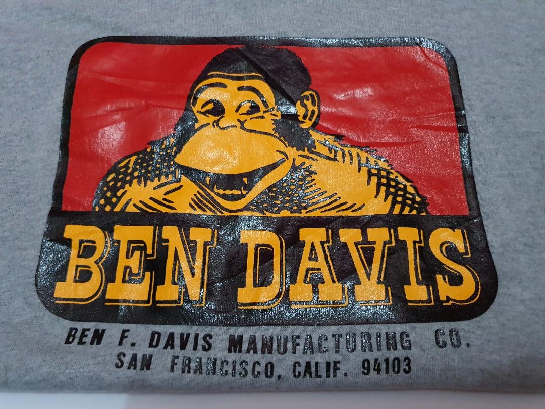 Vintage Hanes poly-cotton BEN DAVIS U.S.A. Big Logo T-Shirt, L 42-44.  (Original)