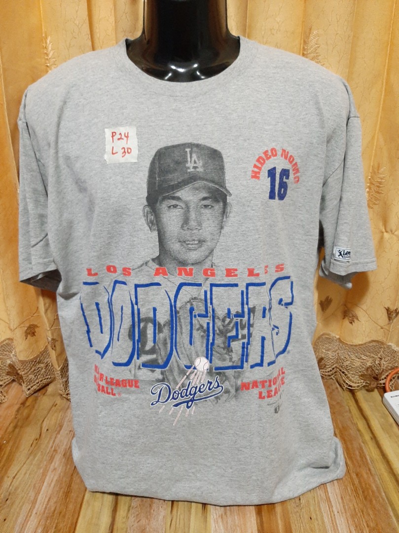 Vintage vtg 1993 Nutmeg Lee Sport Big Print Hideo Nomo LA Dodgers