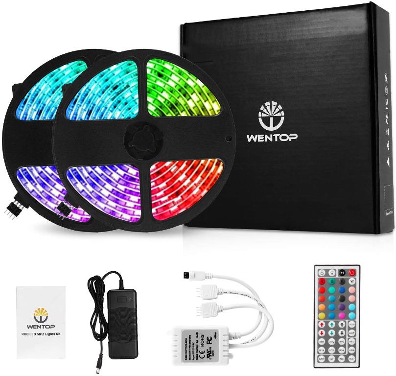 WenTop Led Light Strip Kit SMD 5050 32.8 Ft (10M) 300leds RGB 30leds/m