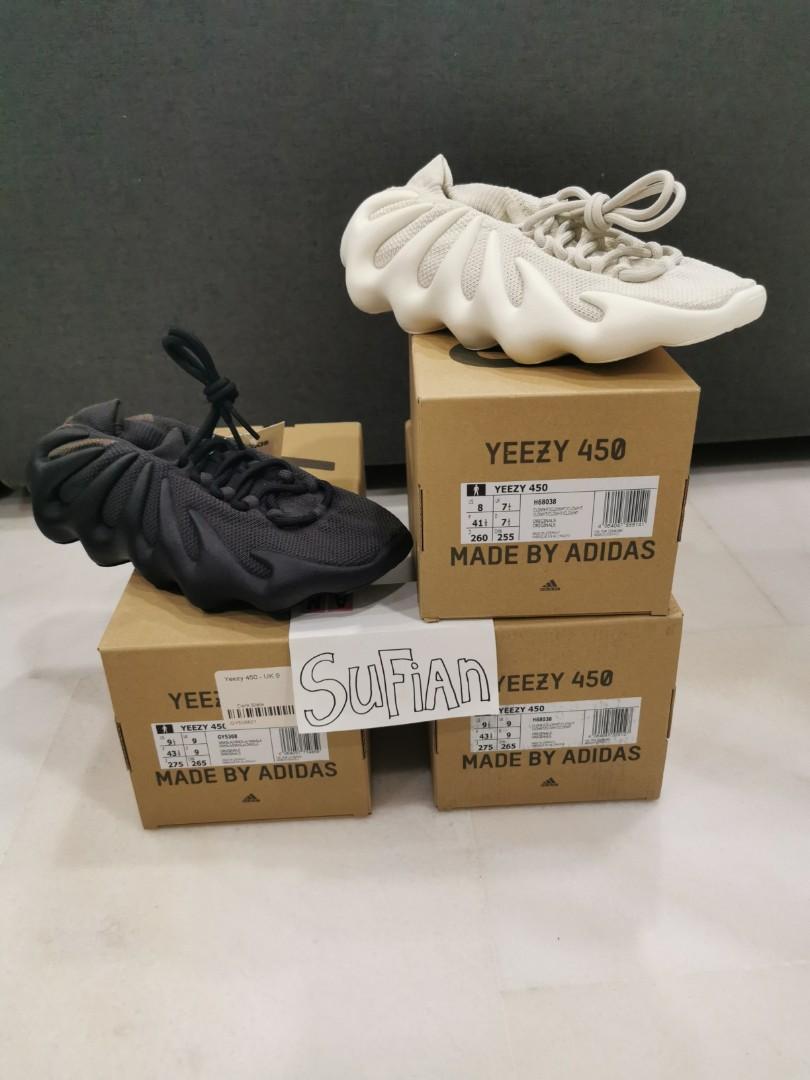 Yeezy 450 (US9.5 Cloud White Left only)