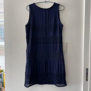 Zara 針織雪紡拼接洋裝