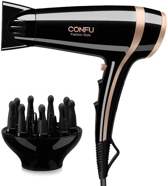2200W Hair Dryer with Diffuser Professional Ionic Hairdryer Powerful