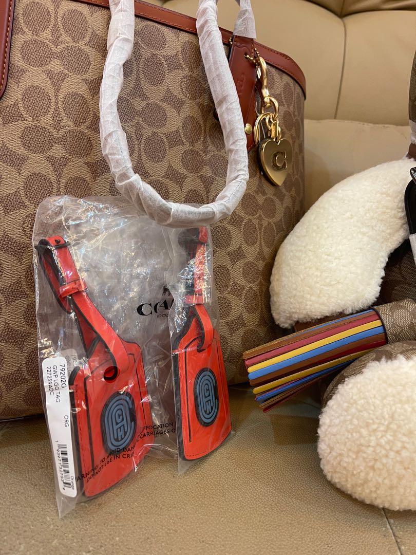 29 10 21 Authentic Tory Burch and coach bear keychain arrival luggage tag monogram
