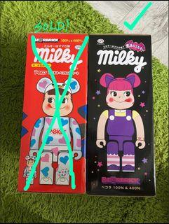 400%/100% Bearbrick Milky Peko
