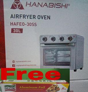 6in1 30L.Hanabishi Airfryer Oven HAFEO-30SS (Convection)
