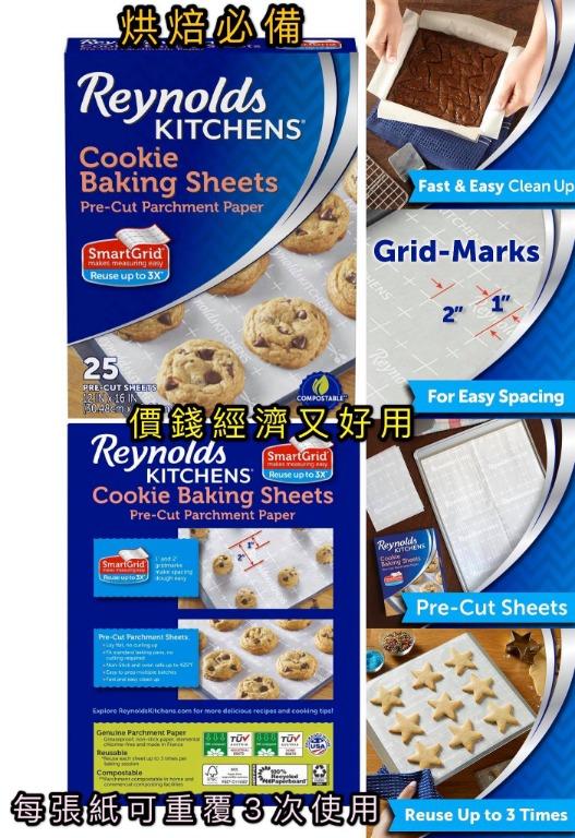 Reynolds Kitchens Cookie Baking Sheets, Pack of 80, 12x16 Pre-Cut Sheets