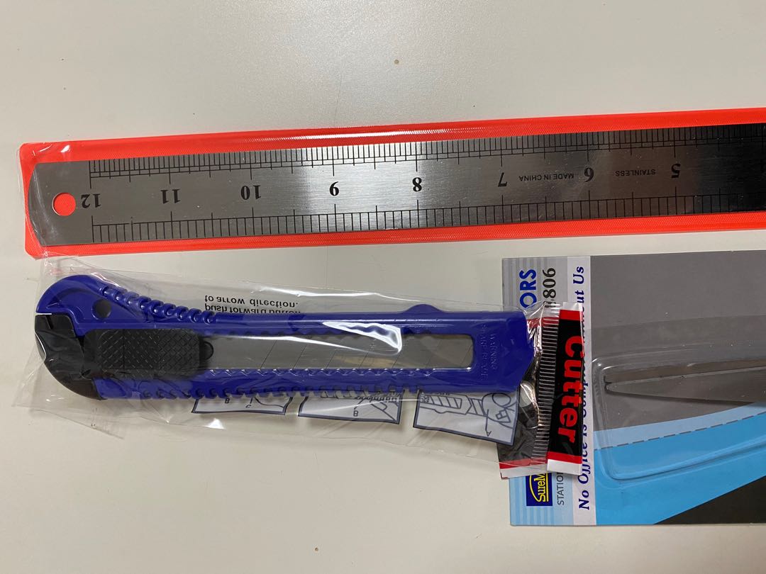 Art and craft set - ruler, pen knife, ruler, Hobbies & Toys, Stationery ...