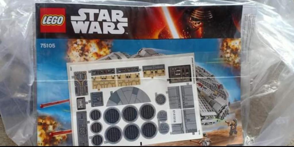 Authentic LEGO Millenium Falcon (Category: Lego & Building Sets) located in Pateros City. Submitted by starry__night__20951 (Listing ID 1122357498, Image 1). Description: Lego Millennium Falcon 75105 Complete pieces, w/ manual sealed **No box selling price: 10k.