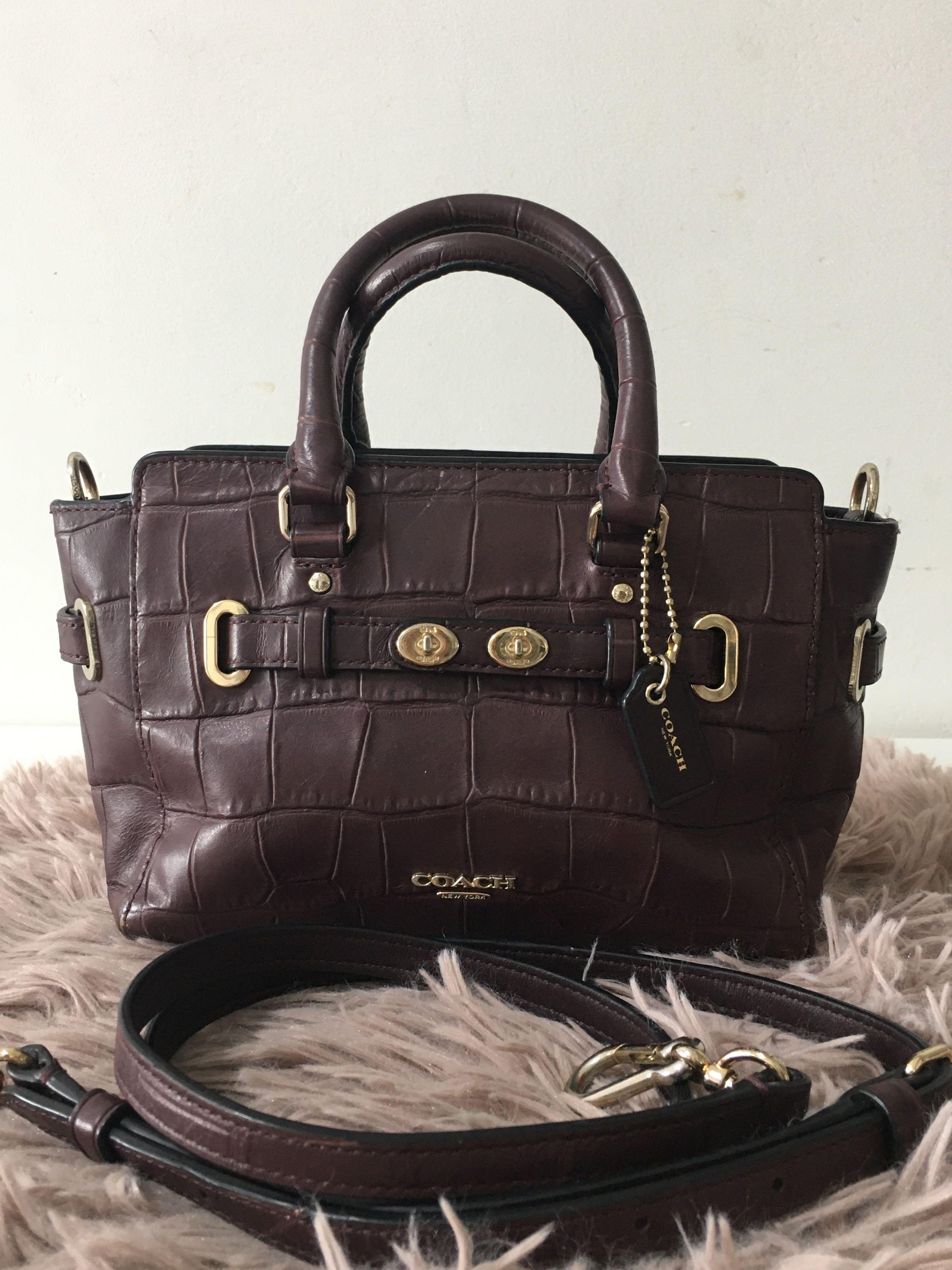 Authentic Preloved COACH SWAGGER 27 in Croc Embossed Leather