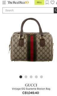 Authentic VINTAGE gucci boston bag