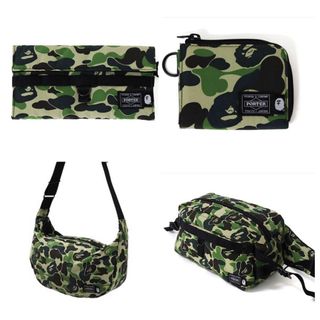 Bathing Ape X Porter Yoshida Japan Green Camo Cross Waist Bag