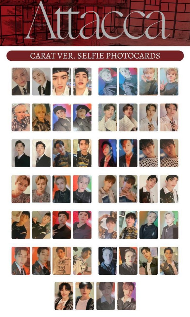 seventeen Attacca carat盤 全種類 コンプリート トレカ付 seventeen Attacca carat盤 全種類 コンプリート トレカ付