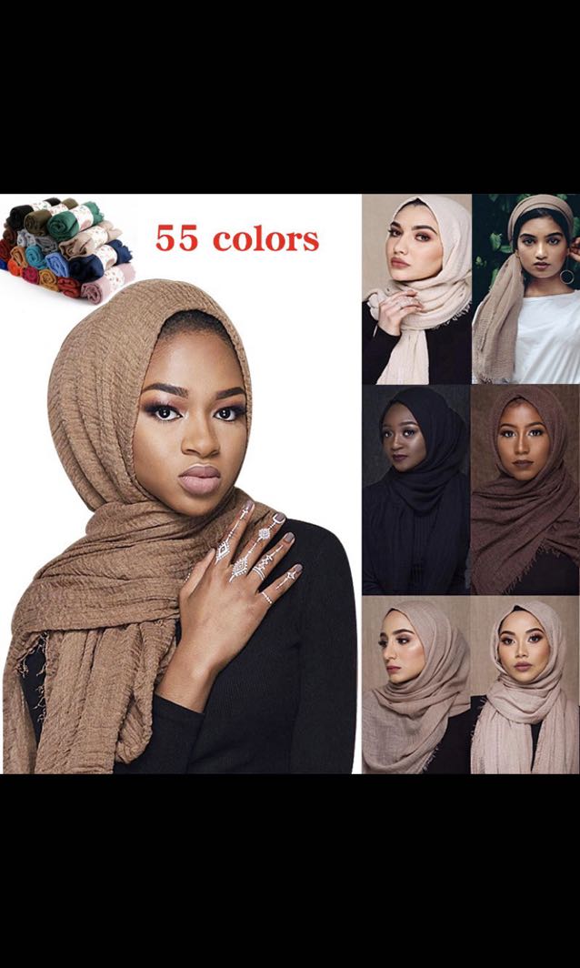 bahan crinkle shawl