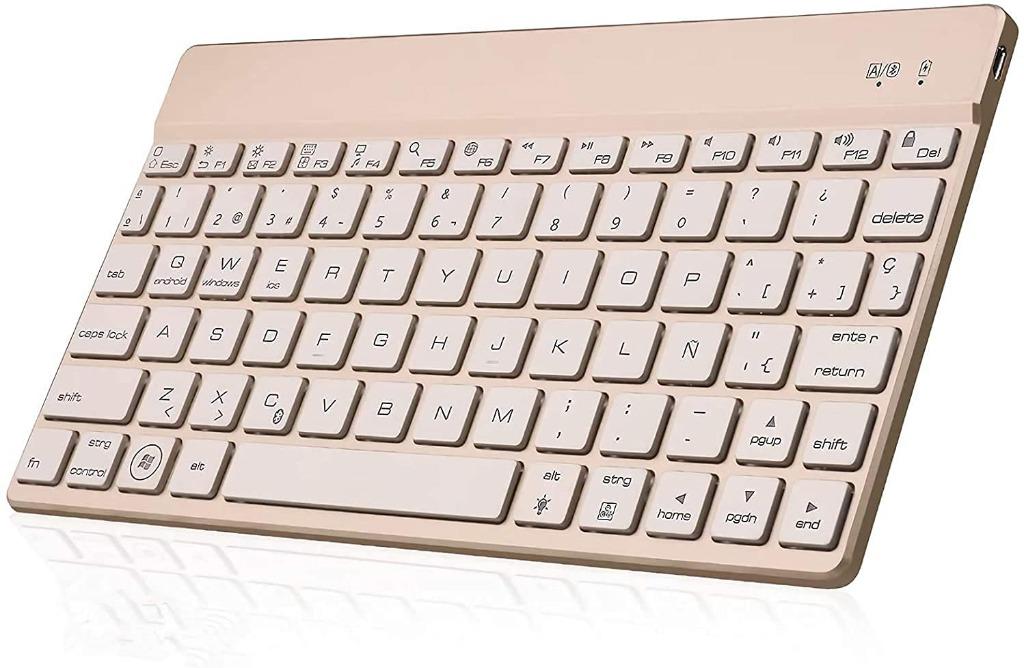 Bluetooth Keyboard, KVAGO Backlit Wireless Keyboard with 7 Colors